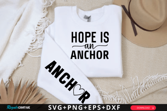 Hope Is an Anchor Sleeve SVG Design