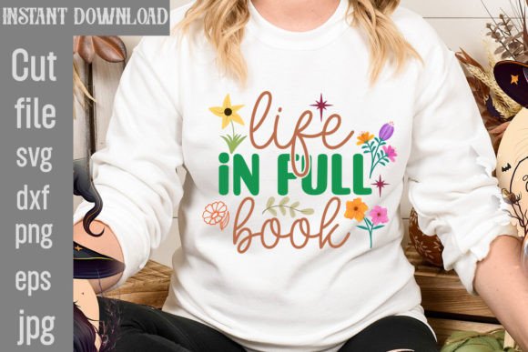 Life in Full Book SVG Cut File