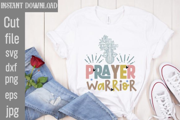 Prayer Warrior SVG Cut File: Graphics for T-Shirt Designs